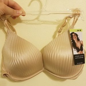 NWT Ambrielle 34B Ultimate Push-Up Bra Nude